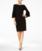 Calvin Klein Pleated Bell-sleeve Dress