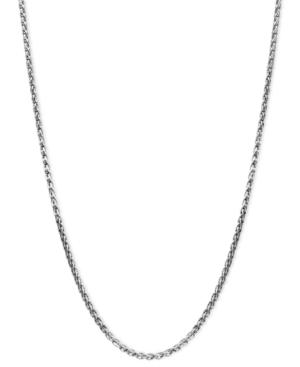 14k White Gold Necklace, 16-20 Wheat Chain