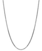 14k White Gold Necklace, 16-20 Wheat Chain