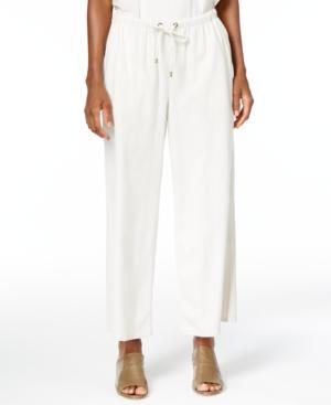 Eileen Fisher Silk Noil Wide-leg Pants