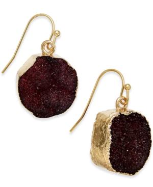 Inc International Concepts Gold-tone Druzy Crystal Earrings, Only At Macy's