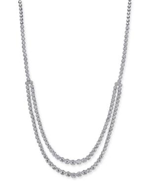 Diamond Two Row Fancy 17 Collar Necklace (5-1/4 Ct. T.w.) In 14k White Gold