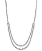 Diamond Two Row Fancy 17 Collar Necklace (5-1/4 Ct. T.w.) In 14k White Gold