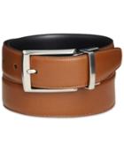Perry Ellis Men's Amigo Tan Leather Reversible Belt