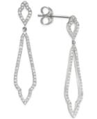 Diamond Three-point Drop Earrings (1/3 Ct. T.w.) In 14k White Or Yellow Gold