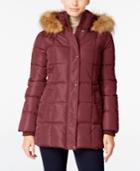 Tommy Hilfiger Faux-fur-trim Hooded Puffer Coat, Created For Macy's