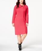 Calvin Klein Plus Size Cable-knit Side-zip Sweater Dress