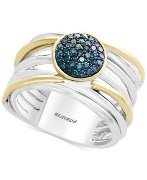 Balissima By Effy Diamond Cluster Multi-row Statement Ring (1/4 Ct. T.w.) In 14k Gold And Sterling Silver