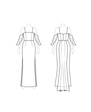 Customize: Add Shoulder Straps - Fame And Partners Thin-strap Chiffon Dress