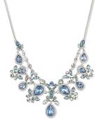 Givenchy Silver-tone Blue Multi-crystal Collar Necklace