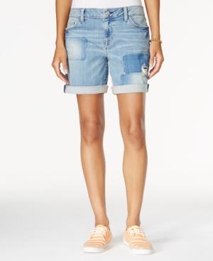 Tommy Hilfiger Denim Patchwork Boyfriend Shorts, Only At Macy's