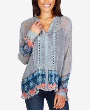 Lucky Brand Border-print High-low Top