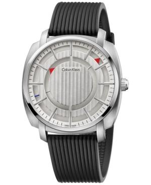 Calvin Klein Men's Swiss Highline Black Rubber Strap Watch 43mm K5m3x1d6