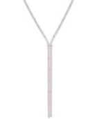 Guess Silver-tone Crystal Rhinestone Lariat Necklace, 20 + 2 Extender