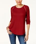 Style & Co Crochet-trim Thermal Tunic, Created For Macy's