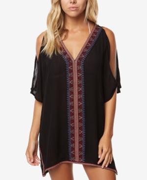 O'neill Juniors Cyrus Cold-shoulder Cover-up Dress Women's Swimsuit