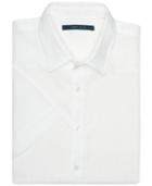 Perry Ellis Men's Chambray Linen Short-sleeve Button-front Shirt