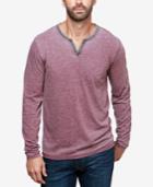 Lucky Brand Men's Burnout Split Neck T-shirt