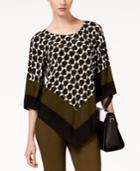Alfani Printed Angled-hem Top Available In Regular & Petite Sizes, Created For Macy's