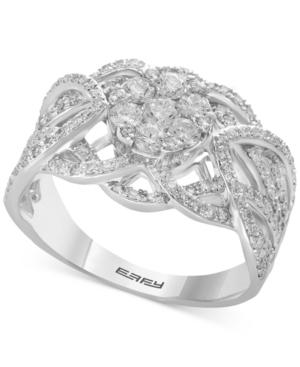 Effy Diamond Openwork Cluster Ring (1 Ct. T.w.) In 14k White Gold