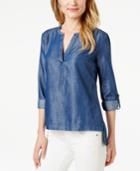 Calvin Klein Jeans Popover Chambray Top