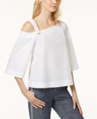 Trina Turk Cosmos Cotton Cold-shoulder Top