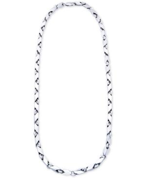 Men's Polished Link 24 Chain Necklace In Sterling Silver