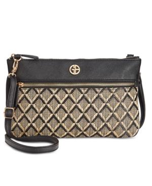 Giani Bernini Graphic Straw-look Crossbody, Only At Macy's