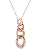 Le Vian Chocolatier Diamond Interlocking Link 18 Pendant Necklace (7/8 Ct. T.w.) In 14k Rose Gold
