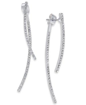Inc International Concepts Silver-tone Pave Stick Front And Back Earrings, Only At Macy's