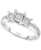 Trumiracle Diamond Three-stone Ring (1/2 Ct. T.w.) In 14k White Gold