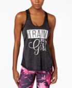 Ideology Train Like A Girl Racerback Tank Top, Only At Macy's