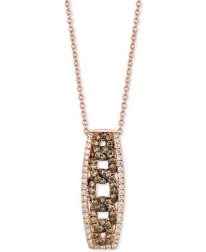 Le Vian Chocolatier Diamond Link-style Pendant Necklace (1/2 Ct. T.w.) In 14k Rose Gold