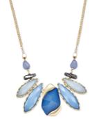 Inc International Concepts Gold-tone Blue Stone Necklace, Only At Macy's