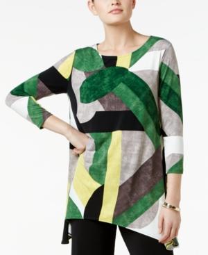 Alfani Petite Printed Swing Top, Created For Macy's