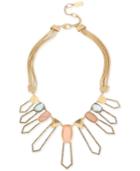Kenneth Cole New York Gold-tone Pave Multi-stone Geometric Statement Necklace