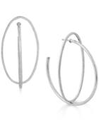 Lucky Brand Silver-tone Orbital Double-hoop Earrings
