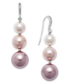 Charter Club Silver-tone Ombre Imitation Pearl Drop Earrings, Created For Macy's