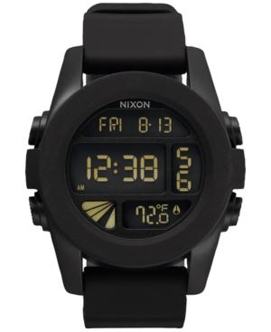 Nixon Men's Chronograph Black Silicone Strap Watch 44mm A197-000-00