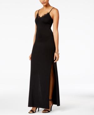 Xoxo Juniors' Lace-trim Sweater Slip Dress