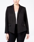 Calvin Klein Plus Size Notched-collar Open-front Jacket
