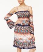 American Rag Juniors' Printed Cold-shoulder Dress, Only At Macy's