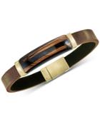Men's Tiger's Eye Bracelet In Gold Tone Ion-plated Stainless Steel