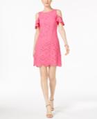 Jessica Howard Eyelet Cold-shoulder Dress