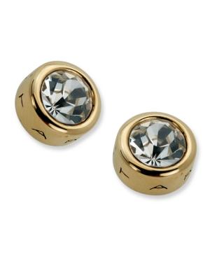 T Tahari Earrings, Gold-tone Signature Stud Earrings