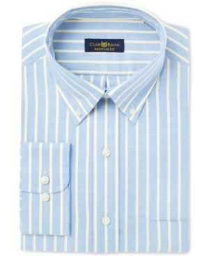 Club Room Men's Estate Classic-fit Wrinkle Resistant Oxford Stripe Dress Shirt, Only At Macy's