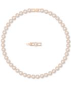 Swarovski Rose Gold-tone Crystal Halo All-around Collar Necklace