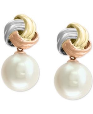 Effy Cultured Freshwater Pearl (9mm) Drop Earrings In 14k Gold, White Gold & Rose Gold