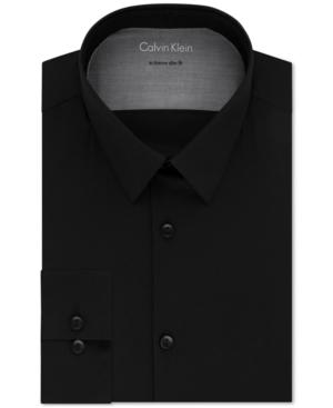 Calvin Klein X Men's Extra-slim Fit Thermal Stretch Performance Solid Dress Shirt