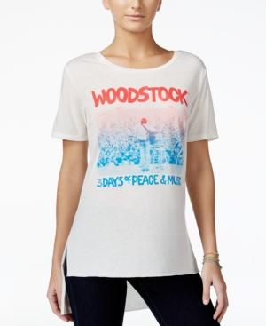 Hybrid Juniors' Woodstock High-low Graphic T-shirt